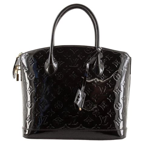 Louis Vuitton Lockit Handbag Monogram Vernis PM Black 